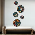 thumbnail image 2 of Designart "Paisley Rhapsody Of Bohemia" Paisley Round Wall Art Set Of 5 - Multicolor Glam Office Room Wall Art Set, 2 of 6