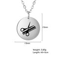 thumbnail image 1 of Cazador Women's Necklace Hair Stylist Scissors Comb Round Pendant Stainless Steel Gold Color Jewelry Birthday Mother Day Gift45-50cm Gao Jinjia LED, 1 of 2