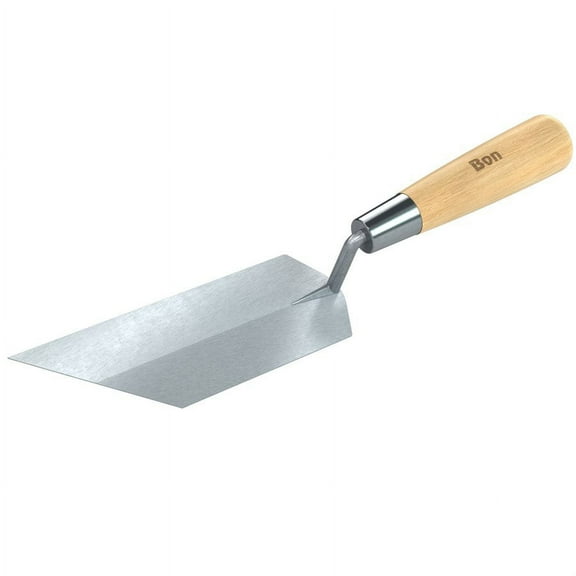 Bon 21-160 Margin Trowel 6-inch X 2-inch Left Angle Wood Handle