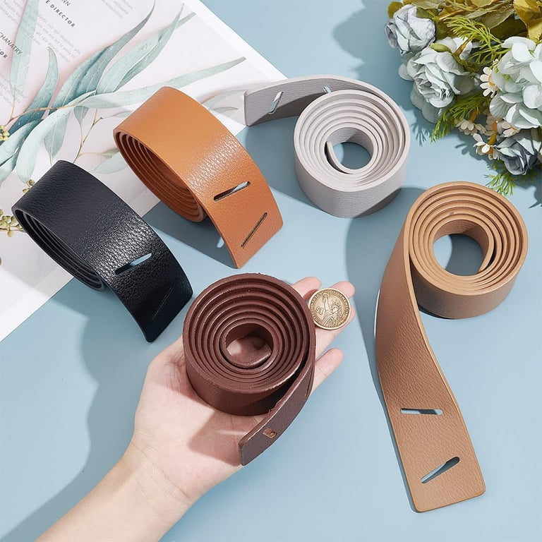 5 Pcs PU Leather Knot Belt 5 Colors Tie a Knot Waist Belts  display picture 3