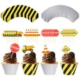 thumbnail image 1 of BuildZone Cupcake Creations Kit - 24pc Construction Toppers & Wrappers Set. Perfect for Kids Birthday Parties, Cake & Muffin Decor. Get creative with this fun baking supply!, 1 of 5