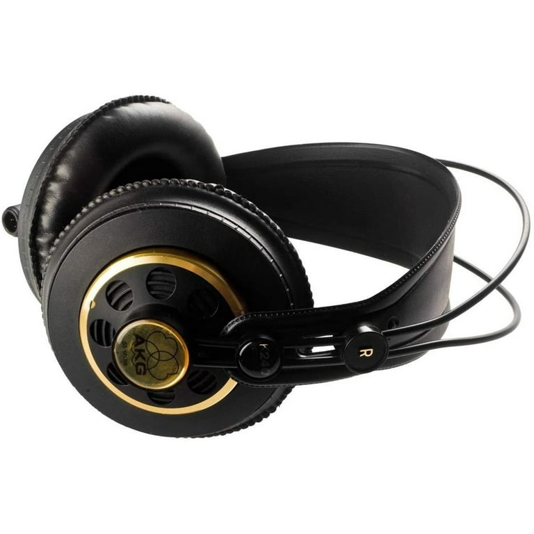 AKG K240 Studio Professional Semi-Open Over-Ear Stereo Headphones Bundle  with Hard Shell Headphone Case (2 Items)