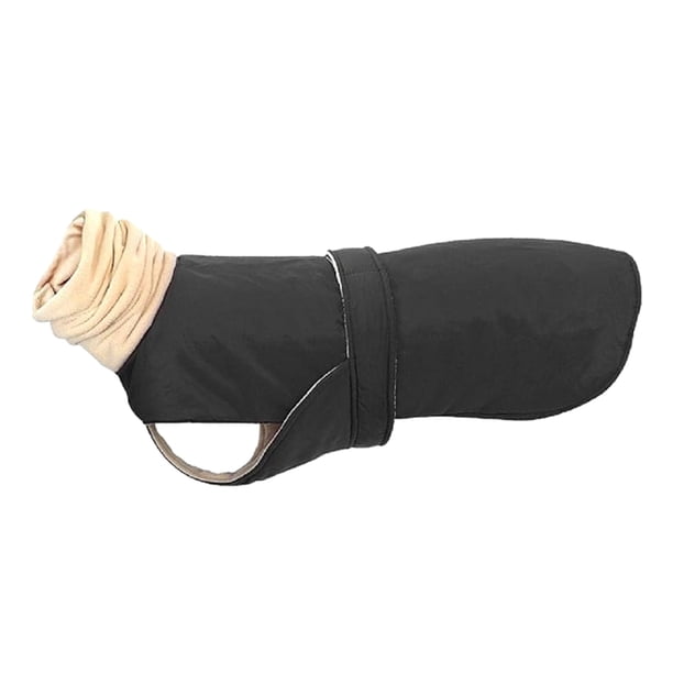 Methold Chaqueta cálida y resistente al viento para perros, apta para amigos peludos, chaqueta gruesa para perros, ropa cálida para perros Ropa para mascotas Negro M