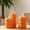 Orange, variant on Pillar Flameless Candles with Remote Control–Battery Operated LED Candles Lamp for Wedding Holiday Table Home Decorations,Sets of 3
