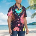 thumbnail image 5 of Kll Men'S Hawaiian Shirt Short Sleeve Button Down Beach Shirts-Donuts1, 5 of 8
