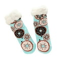 thumbnail image 2 of CUZIBR Wool Socks For Women Winter Fuzzy Thick Funny Graphic Thermal Grips Socks Ankle Boot Slipper Non Lined Knitted Warm Soft Breathable Lightweight Footwear,Mint Green,One Size, 2 of 3