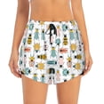 thumbnail image 4 of Lsque Colorful Insects Printed Women's Running Shorts with Liner Pockets,Elastic Quick Dry Workout Athletic Gym Yoga Shorts,Womens High Waist Shorts-X-Large, 4 of 9