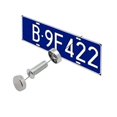 thumbnail image 2 of Auto Electric Car Motorbike Universal License Plate Holder Fixing Screws Stainless Steel Anti-theft Security Bolts Buckle Cap, 2 of 5