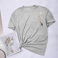 thumbnail image 2 of Tops de Manga Corta de las Mujeres, Cuello Redondo Impreso, Camiseta de Manga Corta para las Mujeres, 2 of 6