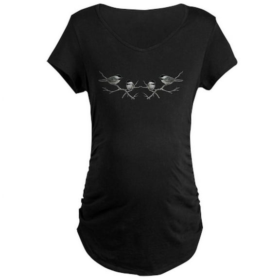 CafePress - Chickadee Song Bird Maternity T Shirt - Maternity Dark T-Shirt