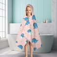 thumbnail image 6 of Pink Cartoon Dinosaurs Eggs Pattern Hooded Bath Towel，50"x30" for Ages 3 To 12 Kids, Quick Dry Lightweight Soft Microfiber Hood Beach Towel Cover Up for Kids, 6 of 7