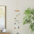 thumbnail image 2 of DecMode 40" Brown Ceramic Fish Windchime with Driftwood and Hanging Starfish Accents, 2 of 6
