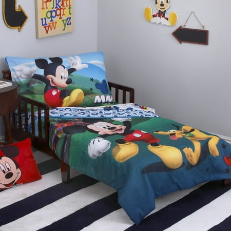 disney mickey mouse playhouse 4 piece toddler bedding set
