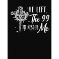 thumbnail image 2 of Camiseta De Mujer Camiseta De Verano Para Mujer Para Viajes En La Calle TrabajoWomen's Casual Graphic Tee with "He Left the 90s to Rescue Me" Print - Short Sleeve, Round Neck, Stretchy Polyester Ble, 2 of 6