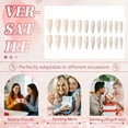 thumbnail image 2 of RAGUPEL 24Pcs Glue on Nails for Women,Silver Sequins Stiletto Press on Nails,Glossy Full Cover Nail Tips,Cute Nails for Parties,Gatherings and Photo Shoots,Style3, 2 of 7