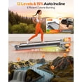 thumbnail image 2 of Walking Pad with 15% 12-Level Auto Incline & Handle Bar, Trisomy 3.5HP Foldable Under Desk Treadmill, 450 LBS Capacity Treadmills for Home Hiking with UI Screen, Bluetooth Speaker, Remote, RGB Light, 2 of 9