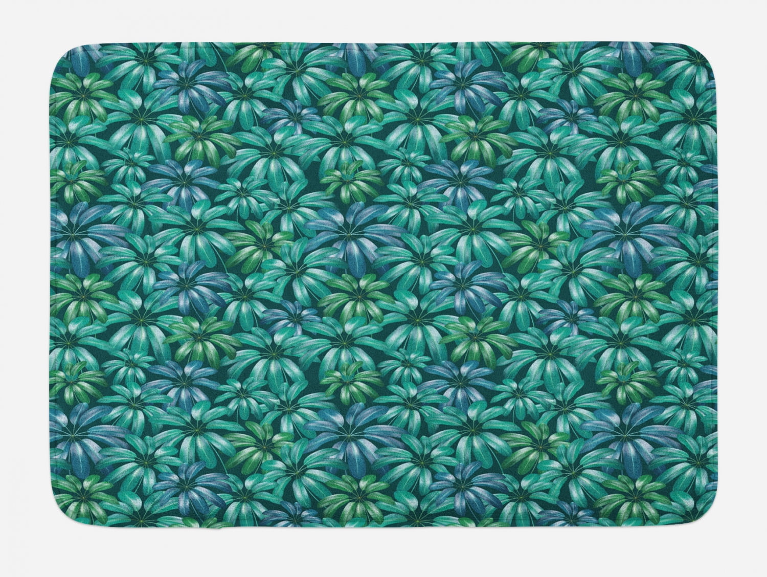 Floral Bath Mat, Gardening Theme Beauty Blooms Exotic Flower Field