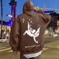 thumbnail image 1 of MHFRRA Sudadera con Capucha y Estampado Gráfico de Moda para Uso Informal y Actividades Al Aire Libre Marrón, 1 of 5