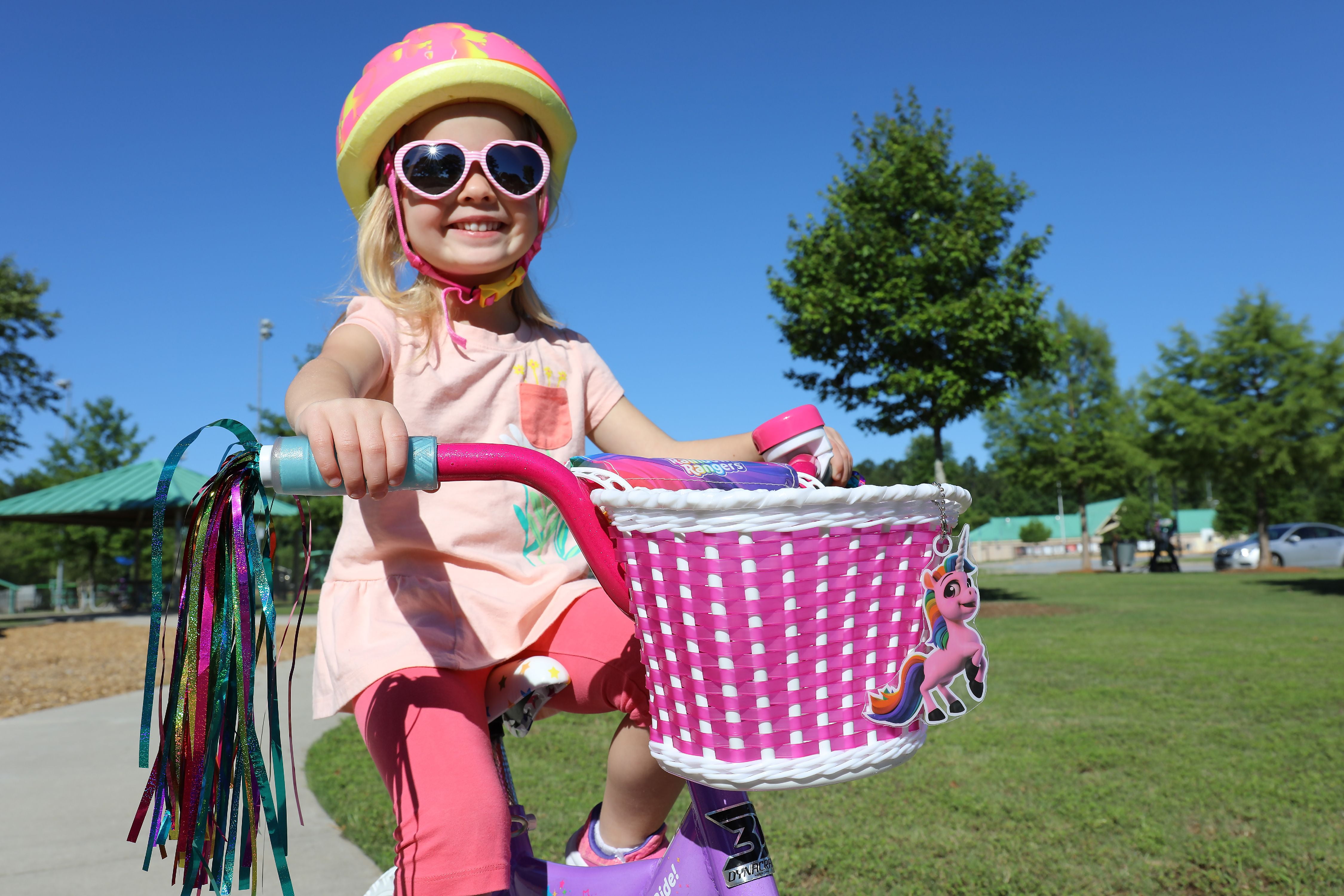 rainbow bike basket