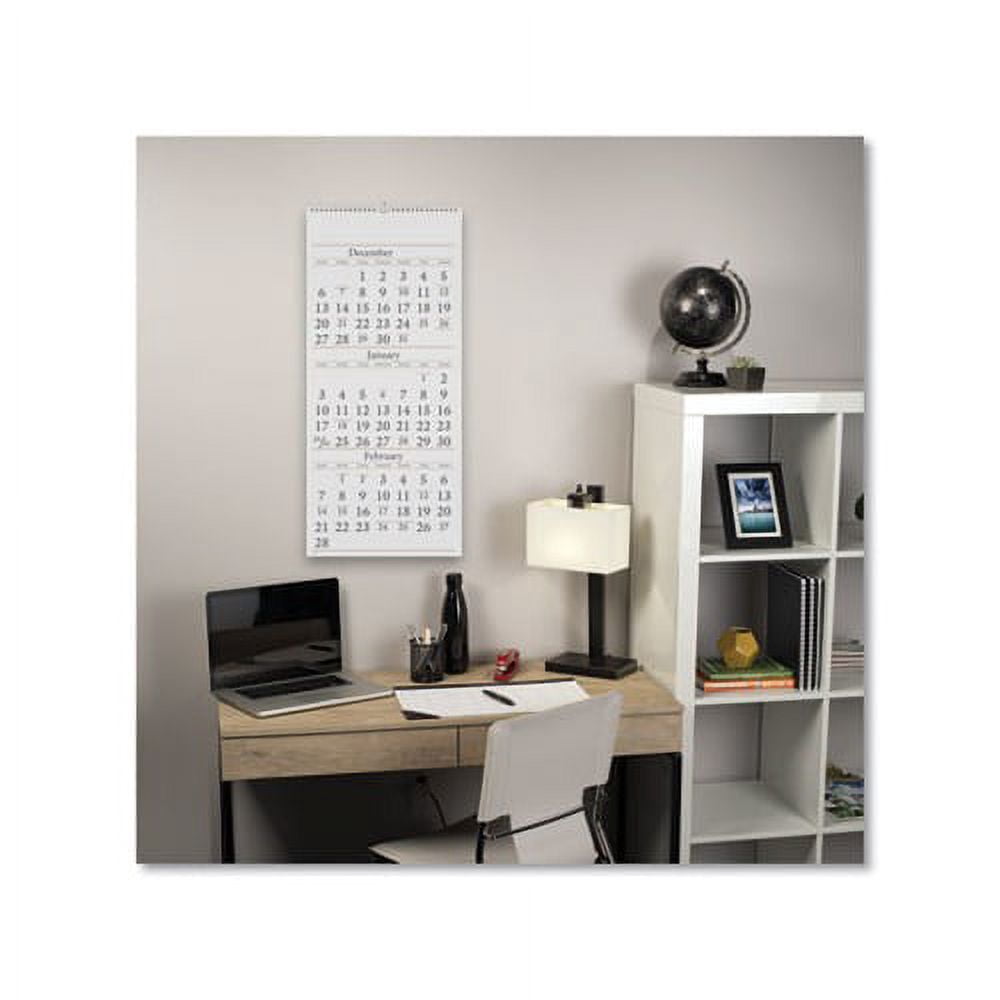 Three-Month Reference Wall Calendar 12 x 27, 2021-2023