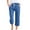 Navy, variant on Up to 65% Off! Fmbrln Womens Summer Linen Capri Pants Fashion Casual Elastic Waist Drawstring Wide Leg Pants with Pockets Lounge Vacation Beach Pants
