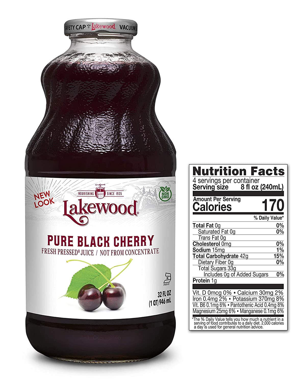 Lakewood Premium Pure Black Cherry Fresh Pressed 32 Fl Oz Pack Of 6 Walmart Com