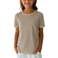 thumbnail image 5 of LIIPEE T Shirts For Boys Short Sleeve Crew Neck Fashion Color Block Ringer Tees Kids Casual Loose Cute Summer T Shirt,5-6 Years, 5 of 6