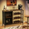 thumbnail image 6 of BEKAY Wine Cabinet, Industrial Wine Bar Cabinets with Removable Wine Rack for Liquor and Glasses, 6 of 7