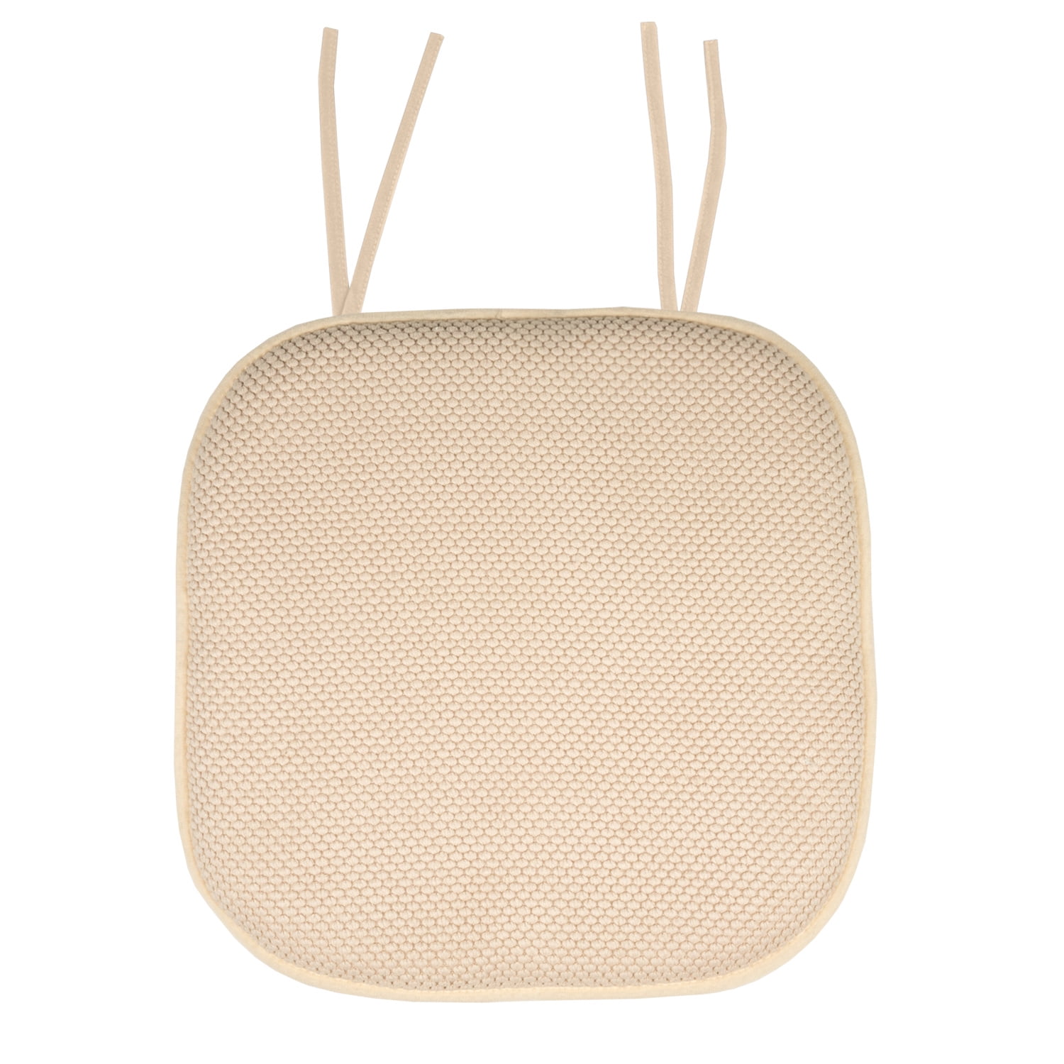 Sweet Home Collection 16" x 16" Beige Square Chair Pad Outdoor Seating Cushions (4 Pack)