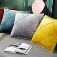 thumbnail image 1 of High Quality Velvet Cushion Cover Set, Soft and Simple, Decorative Sofa Cushion Cover (45 x 45 cm 2 Dark Green), 1 of 4