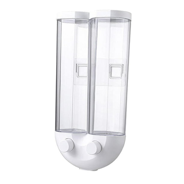 Dispensador de granos y alimentos secos de doble montaje en pared para el hogar, la cocina, el desayuno, las mascotas, Grande
