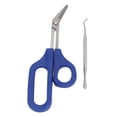 thumbnail image 1 of Cuticle Scissor, Rust Proof Stainless Steel Long Handled Toenail Scissors Sturdy Ingrown Toenail File Portable Stable  For Home Travel L,S, 1 of 8