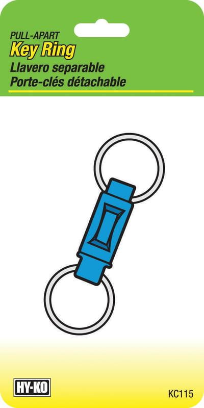 Black Hy-Ko Plastic Pull Apart Key Ring KC115