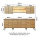 thumbnail image 5 of Cocina Integral Completa 233cm Emilly Fire Madesa 03 - Marrón, 5 of 9