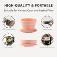 thumbnail image 3 of vandroop Collapsible Coffee Dripper, Silicone Portable Pour Over Coffee Maker, Reusable Single Cup Maker(1-2 Cup) (Pink), 3 of 6
