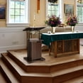 thumbnail image 2 of Yescom Support de Podium en Bois pour Églises Mariage Événement avec Étagère de Rangement Hauteur Réglable Inclinable Bureau Roulant Verrouillable Roues Marron, 2 of 10