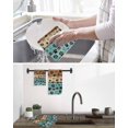 thumbnail image 5 of Aqua Brown Kitchen Dish Towels for Drying Dishes Set of 4, Rustic Farmhouse Dog Paw Vintage Waffle Weave Microfiber Hand Tea Bathroom Towels Quick Dry & Absorbent Towel 12x12, 5 of 7