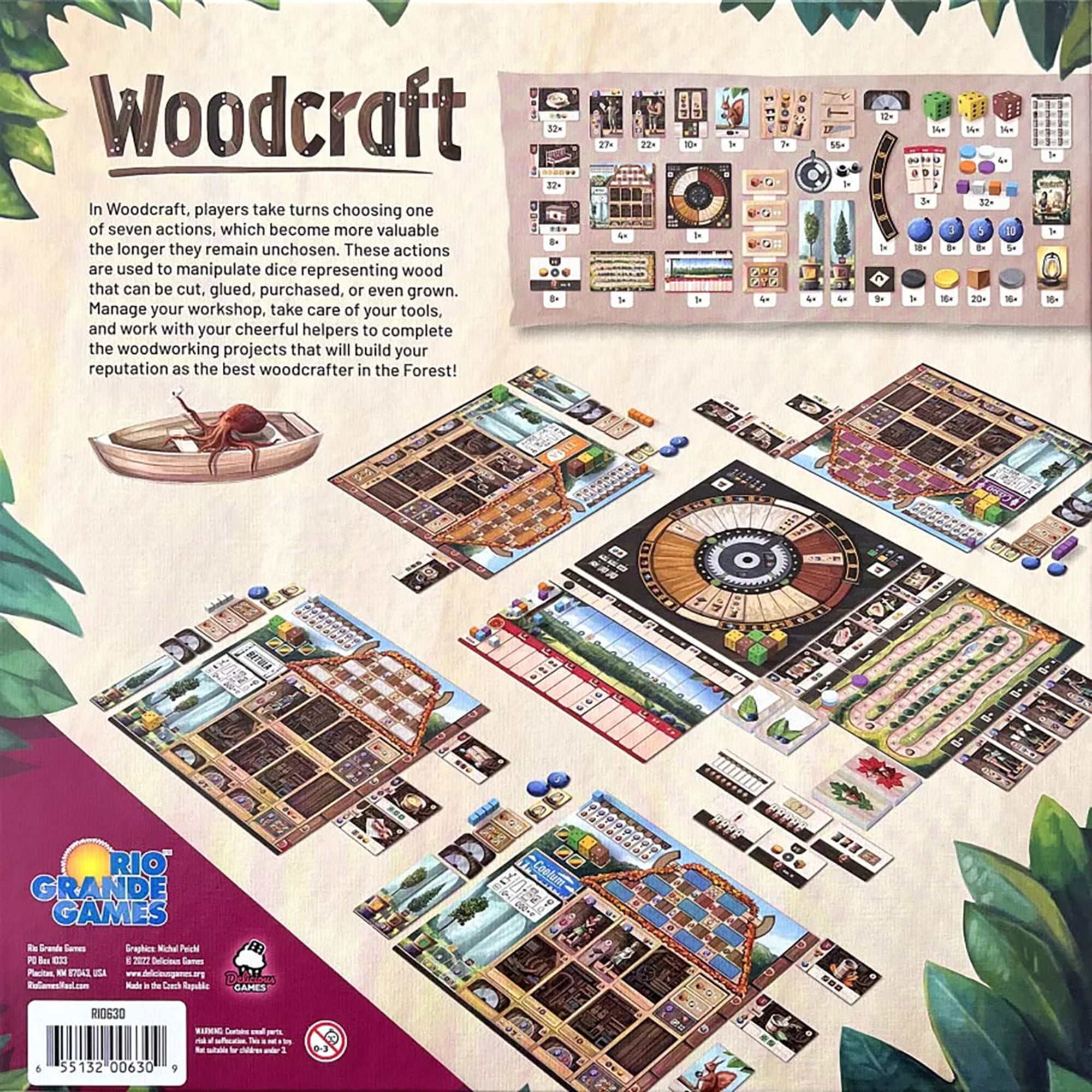 Woodcraft - Workshop Management Game, Economic Board Game, Builder Board Game, Rio Grande Games, For Ages 14 And Up, 1-4 Players, 45-90 Minute Playing Time