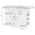 thumbnail image 4 of Crosley Julia Stainless Steel Top Kitchen Island with Saddle Stools in White, 4 of 6