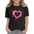 thumbnail image 6 of Plebaso Boys Girls Valentine's Day T-Shirts Graphic Cute Tee Casual Short Sleeve Crewneck Summer Tops, 6 of 7