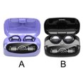thumbnail image 4 of Sidaley 1 par de auriculares tipo c IPX7, compatibles con Bluetooth, tipo intrauditivo, con estuche de carga, llamada manos libres, pantalla digital LED Cables de audio/vídeo Púrpura, 4 of 6
