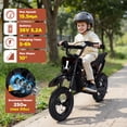 thumbnail image 2 of Wisairt 36V Kids Electric Dirt Bike, 15.5 mph High-Speed Electric Motorcycle Ride on Dirt Bike for Kids Aged 5-10, 133 lbs Max Load, 10-mile Range, Waterproof Seat, Orange & Black, 2 of 9