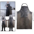 thumbnail image 2 of Waterproof PVC Apron, Anti-Corrosion Rubber Heavy Duty Apron for Lab Work, Dog Grooming, Cleaning Fish,Butcher,Barbecue, Black 80x55cm, 2 of 8
