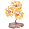 thumbnail image 1 of Figura de bonsái de cristal con árbol de piedras preciosas y base, adorno de amatista Amarillo, 1 of 9