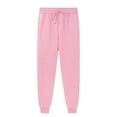 thumbnail image 3 of YLSDY Men's Jogger Sweatpants–Elastic Drawstring Waist Casual Tapered Leg Active Workout Yoga Running Pants Pink L, 3 of 4