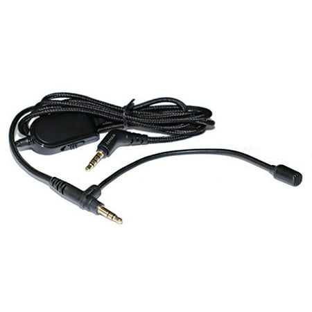 Headphone Audio Cable with Mic Boom Converts Premium Headphones into a Gaming Headset, Great for (Best Voip Program For Gaming)