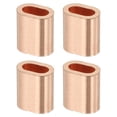 thumbnail image 1 of Uxcell Wire Rope Stop Sleeve, Copper Crimping Loops Sleeve Oval Crimp Ferrules for Wire Rope and Cable Ferrules 3/16"(4mm), 1 of 7