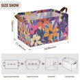 thumbnail image 7 of Yayeee Foldable Storage Basket for Shelves with Handles Waterproof Cloth Bins, Colorful Painted Flowers Pattern, 7 of 7