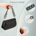 thumbnail image 3 of Acrylic Purse Chain 18.7 Inch Resin Handbag Handle Chain Replacement Leopard Chain Decoration Acrylic Purse Strap Flat Clutch Bag Chain Handle DIY Crafts Crossbody Bag Charm Accessories Grey, 3 of 9
