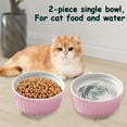 thumbnail image 5 of 2pcs Ceramic Cat Bowl Pet Feeder,Food and Water Feeding Bowl for Kitten and Puppy, 5 of 5
